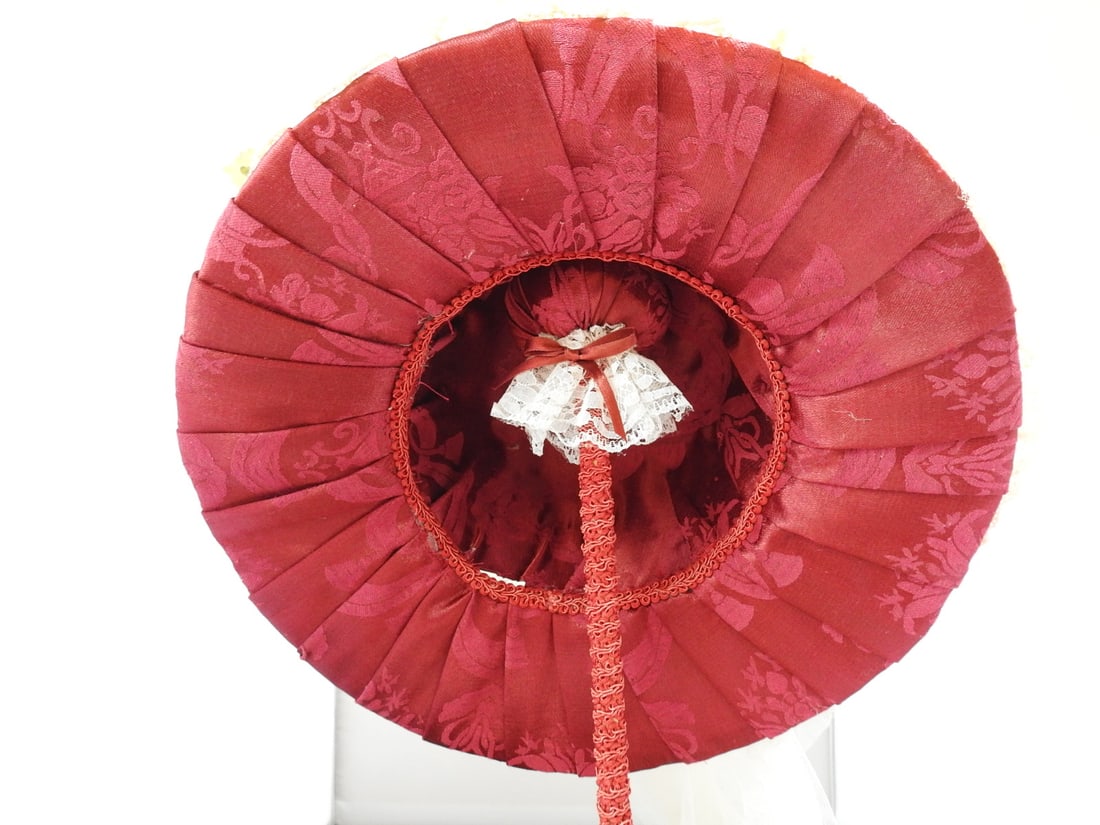 1980s Victorian Style Hat with Display Stand - 6
