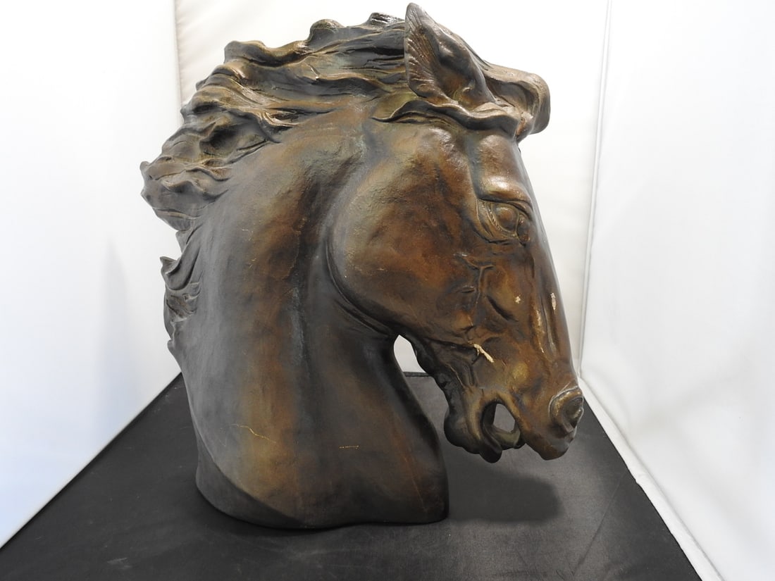 Austin Sculpture Faux Bronze Horse Bust by Tim Spratt - 2