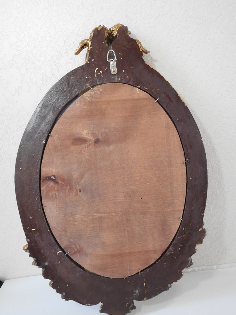 Victorian Style Gold Framed Pebbled Mirror - 4