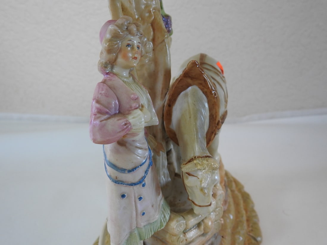 Vintage Hand-Painted German Porcelain Lamp - 6