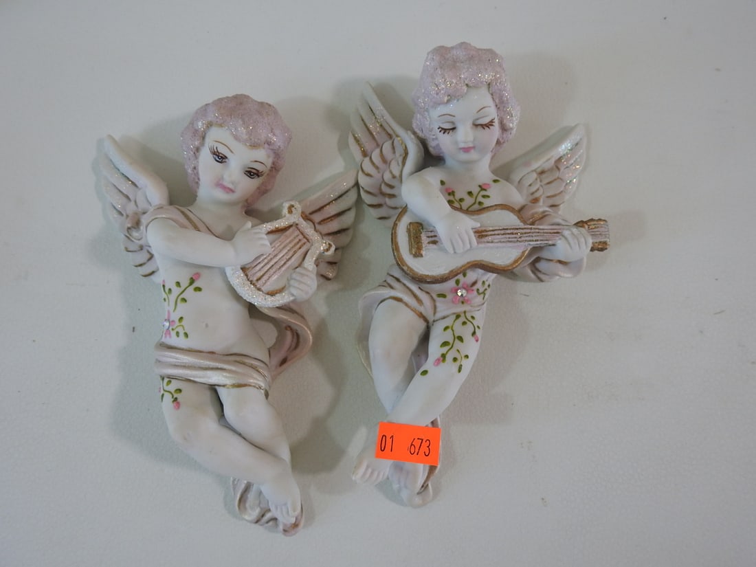 Set of Seven Vintage Porcelain Cherub Figures - 3