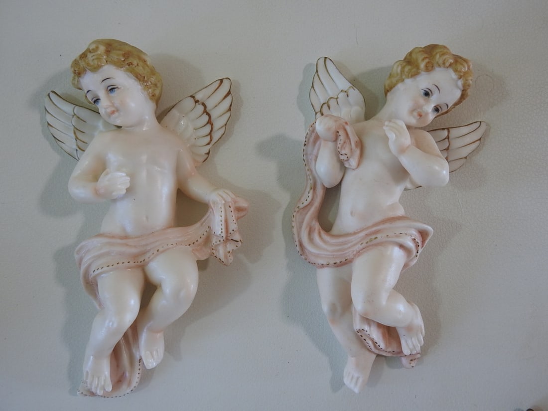 Set of Seven Vintage Porcelain Cherub Figures - 6