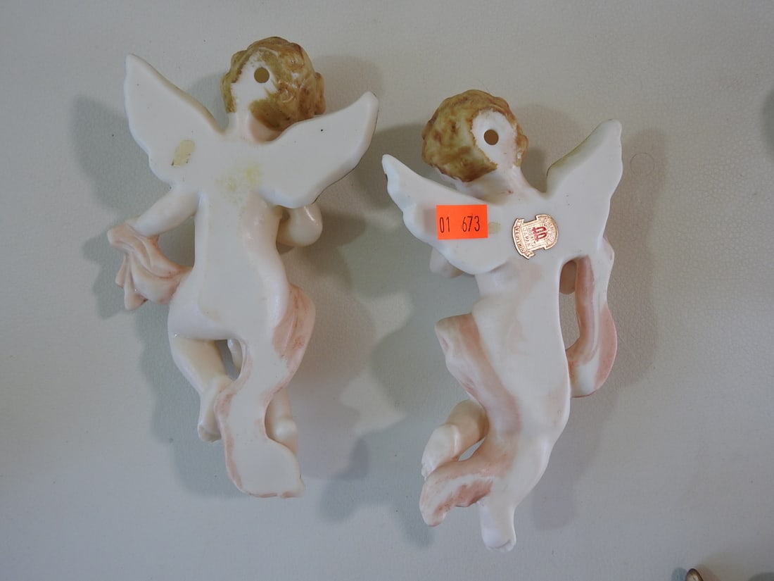 Set of Seven Vintage Porcelain Cherub Figures - 7