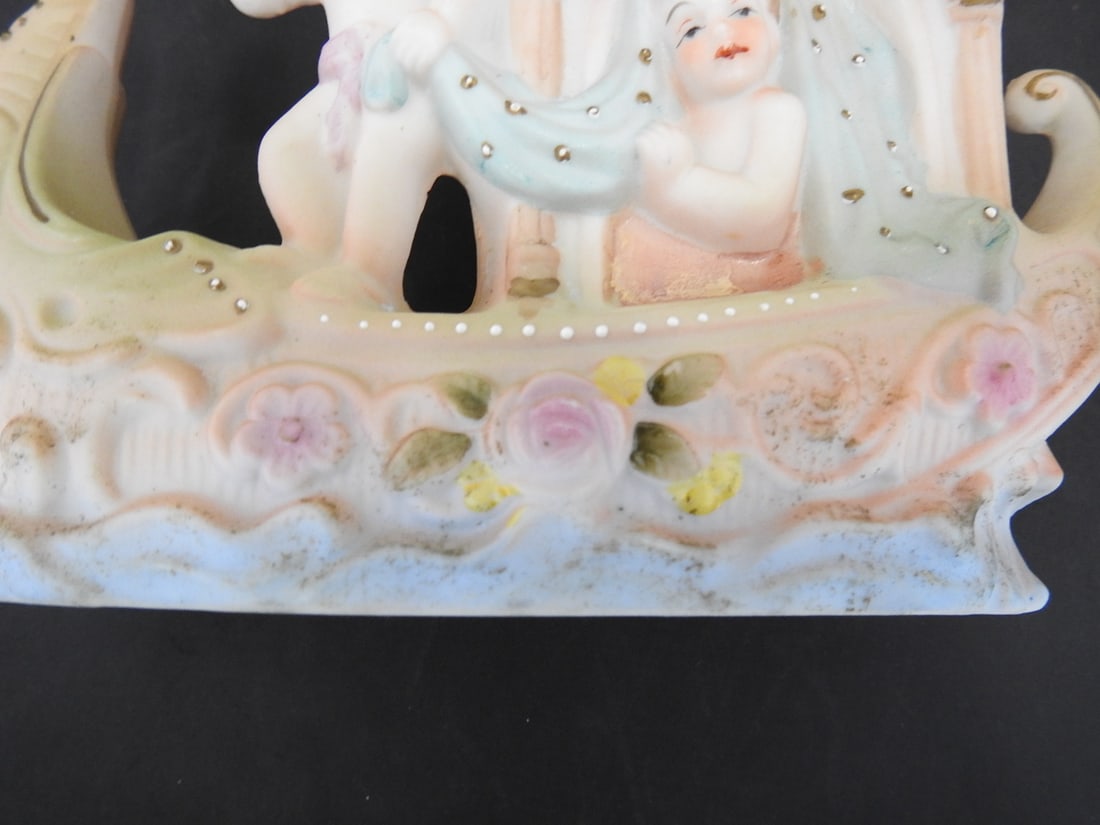 Pair of Vintage Hand-Painted Porcelain Figural Vases - 8