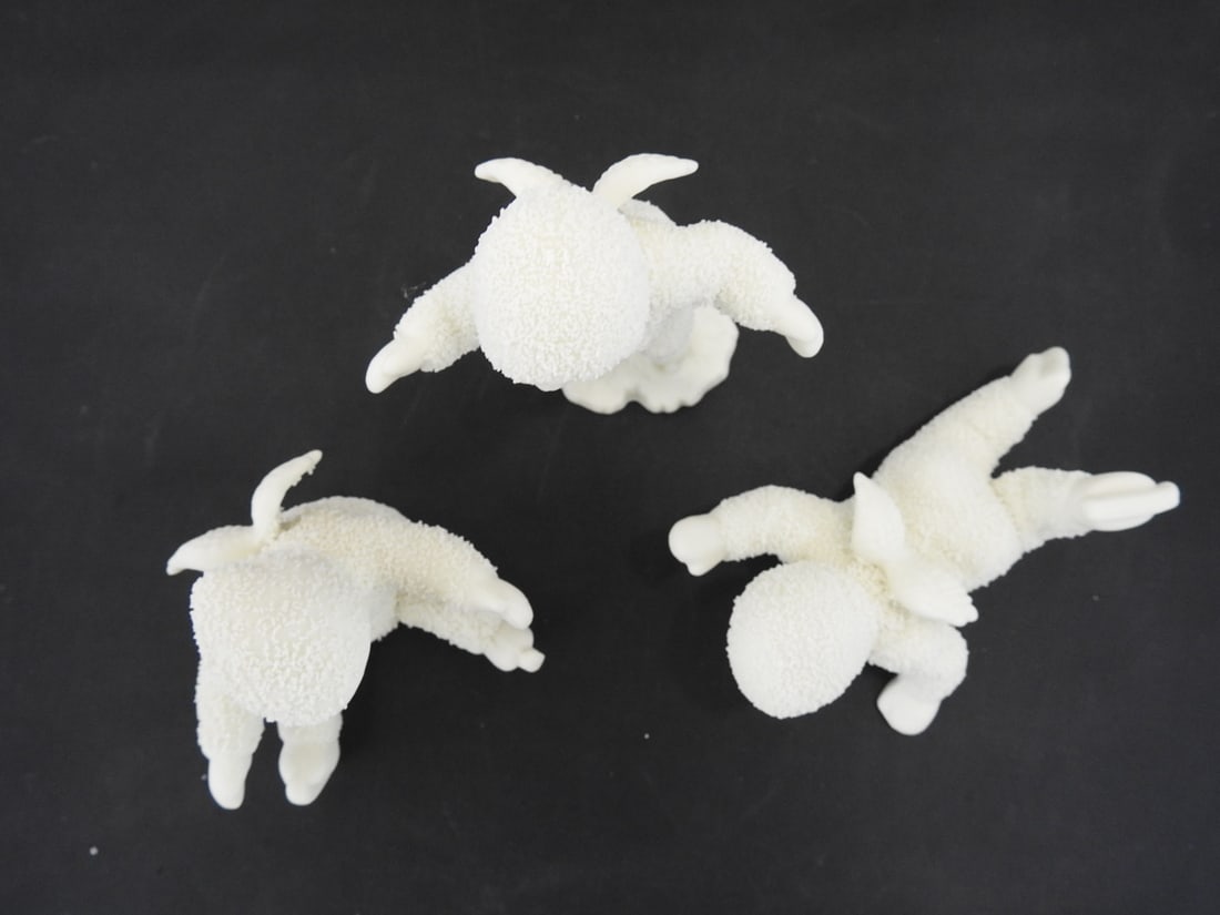Set of Three Porcelain Bisque Snowbaby Figures - 4