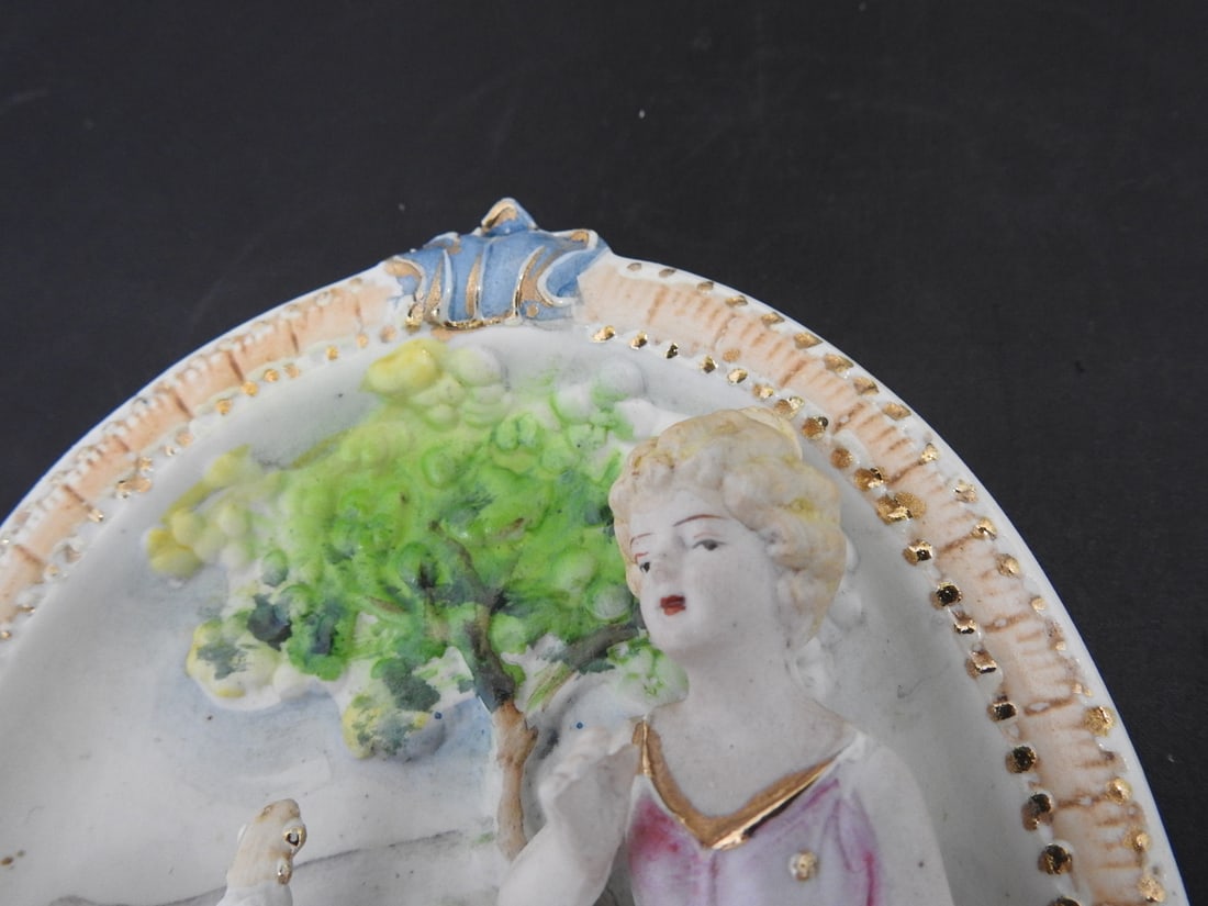 Vintage German Style Hand-Painted Wall Plaque - 6