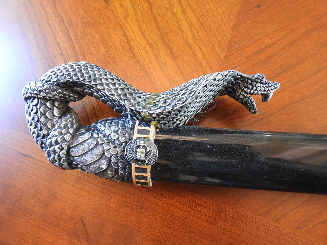 Large Decorative Stainless Steel Sword with Resin Sheath - 4