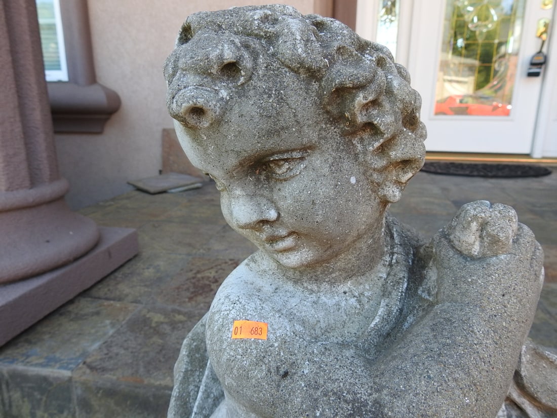 Classical Baroque Style Garden Putto Statue - 2