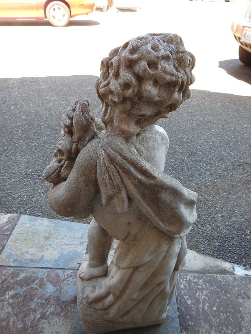 Classical Baroque Style Garden Putto Statue - 6