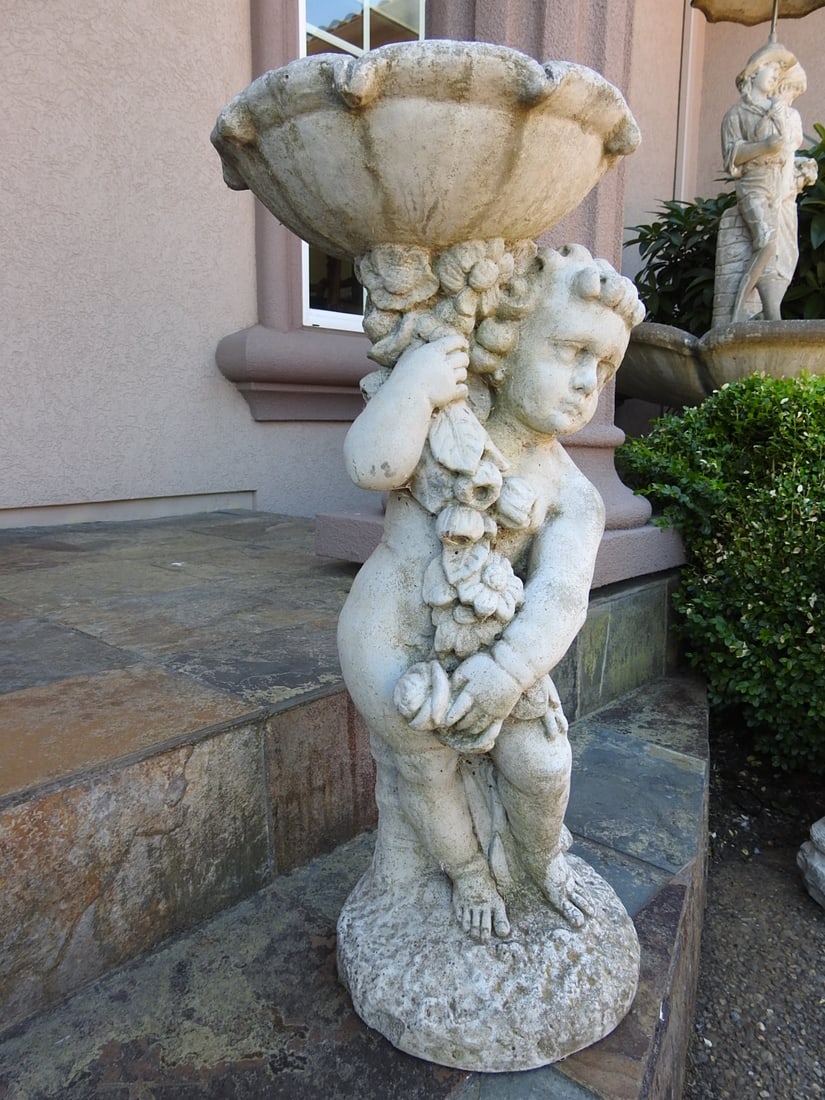 Classical Baroque Style Garden Birdbath / Planter - 3