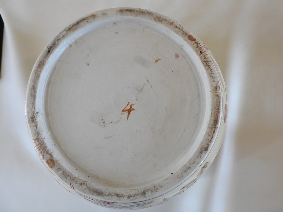 Chinese Chinoiserie Porcelain Fish Bowl Planter - 8