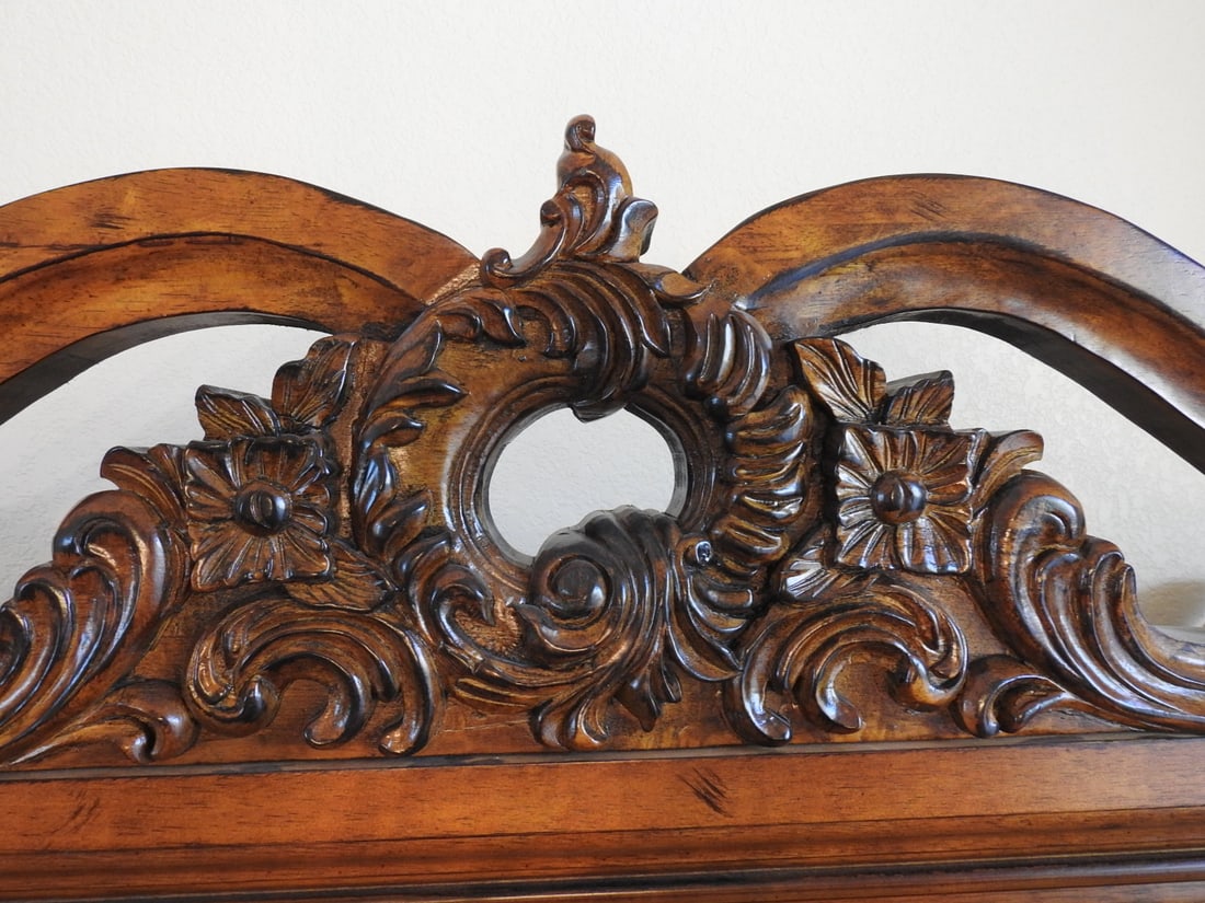 Rococo Style Mahogany China / Curio Cabinet - 11