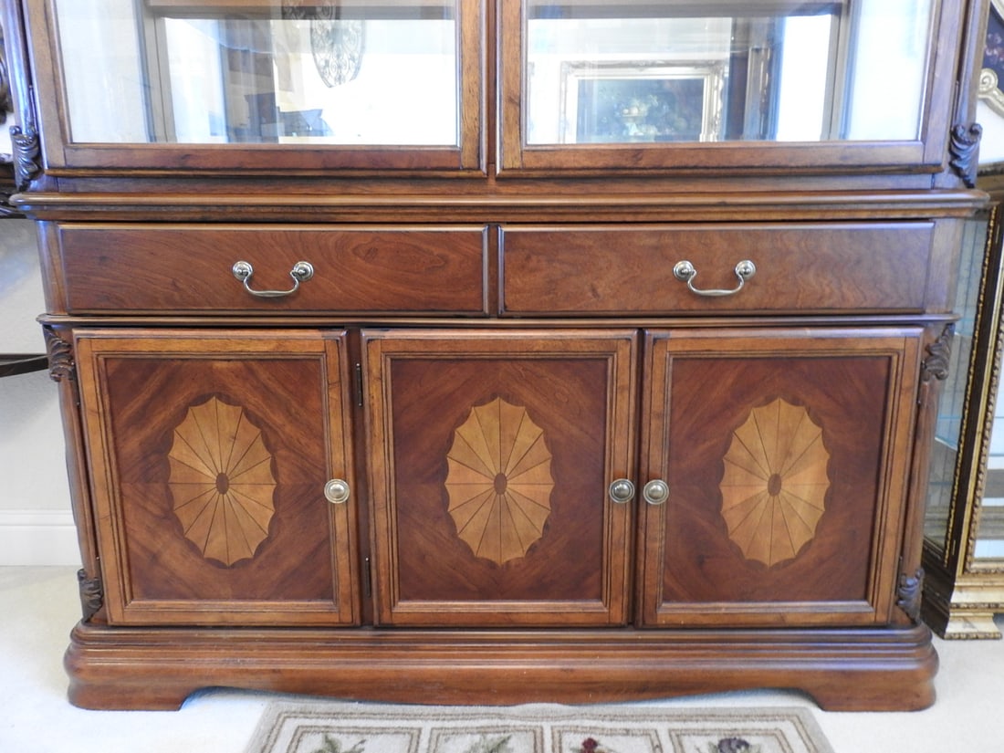 Rococo Style Mahogany China / Curio Cabinet - 3