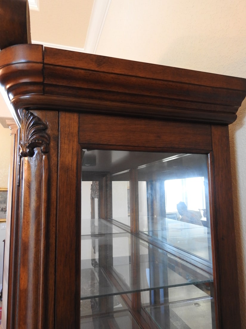 Rococo Style Mahogany China / Curio Cabinet - 6