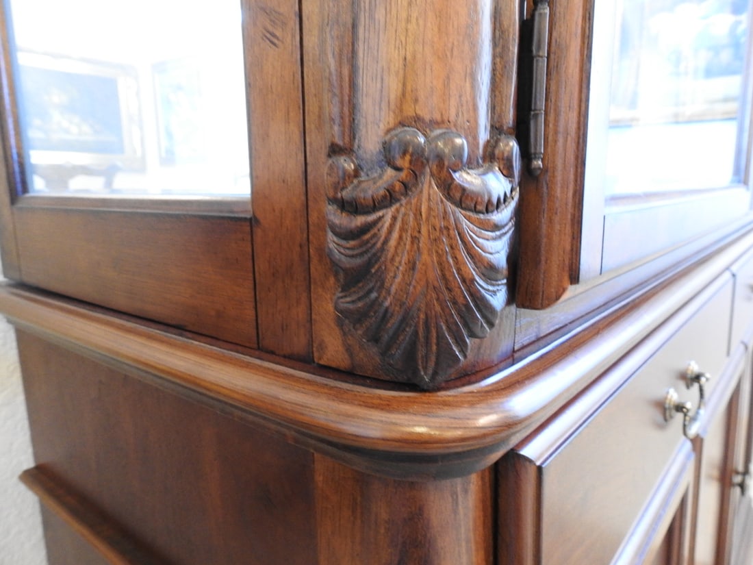 Rococo Style Mahogany China / Curio Cabinet - 8