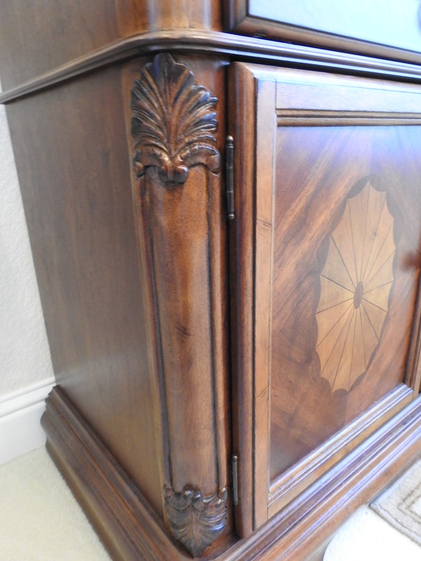 Rococo Style Mahogany China / Curio Cabinet - 9