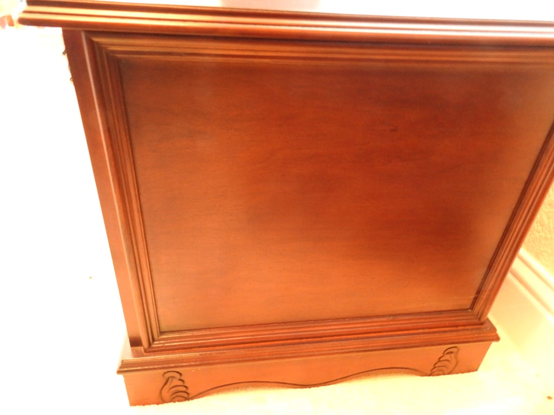 Carved Wooden Hope Chest - 6
