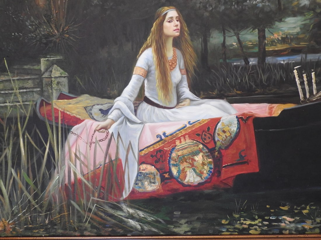Framed The Lady of Shalott Oil Painting - 3