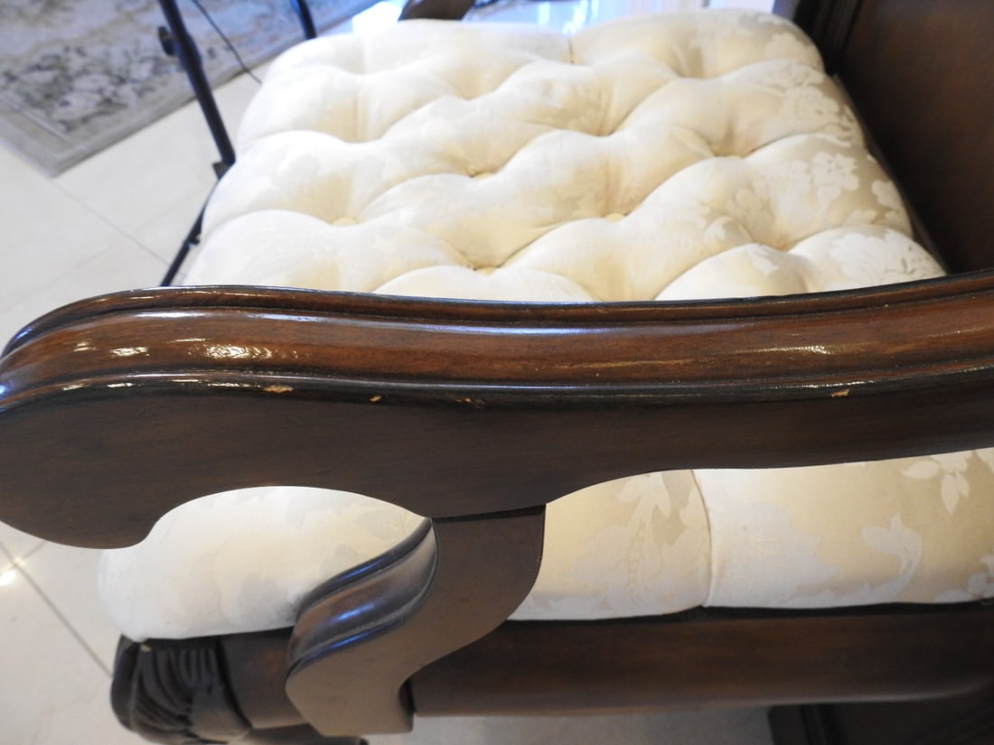 Design Toscano Kenmore Manor Hall Stand with Tufted Seat - 12
