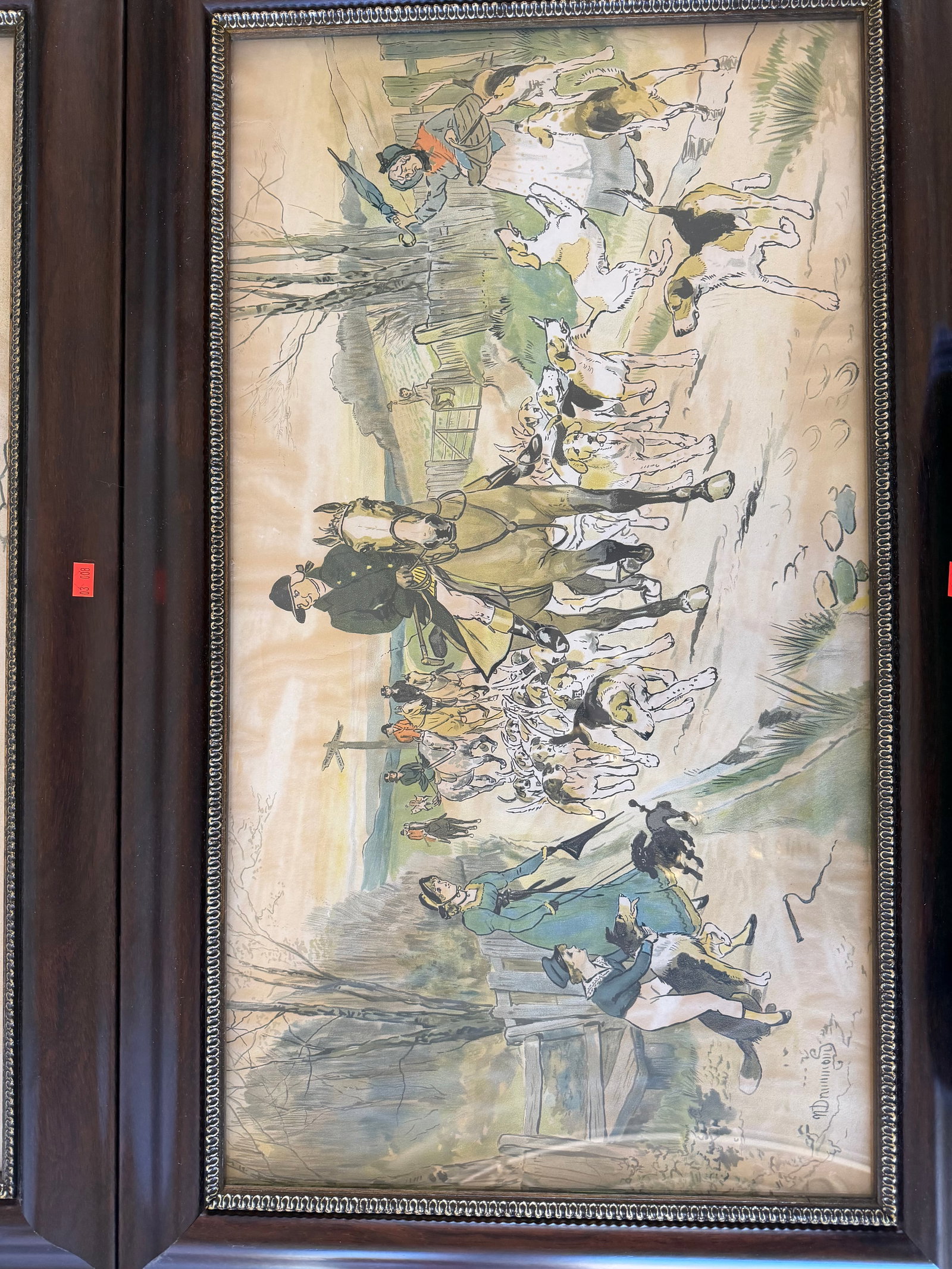 Pair of Framed Drummond Fox Hunt Scene Prints - 3