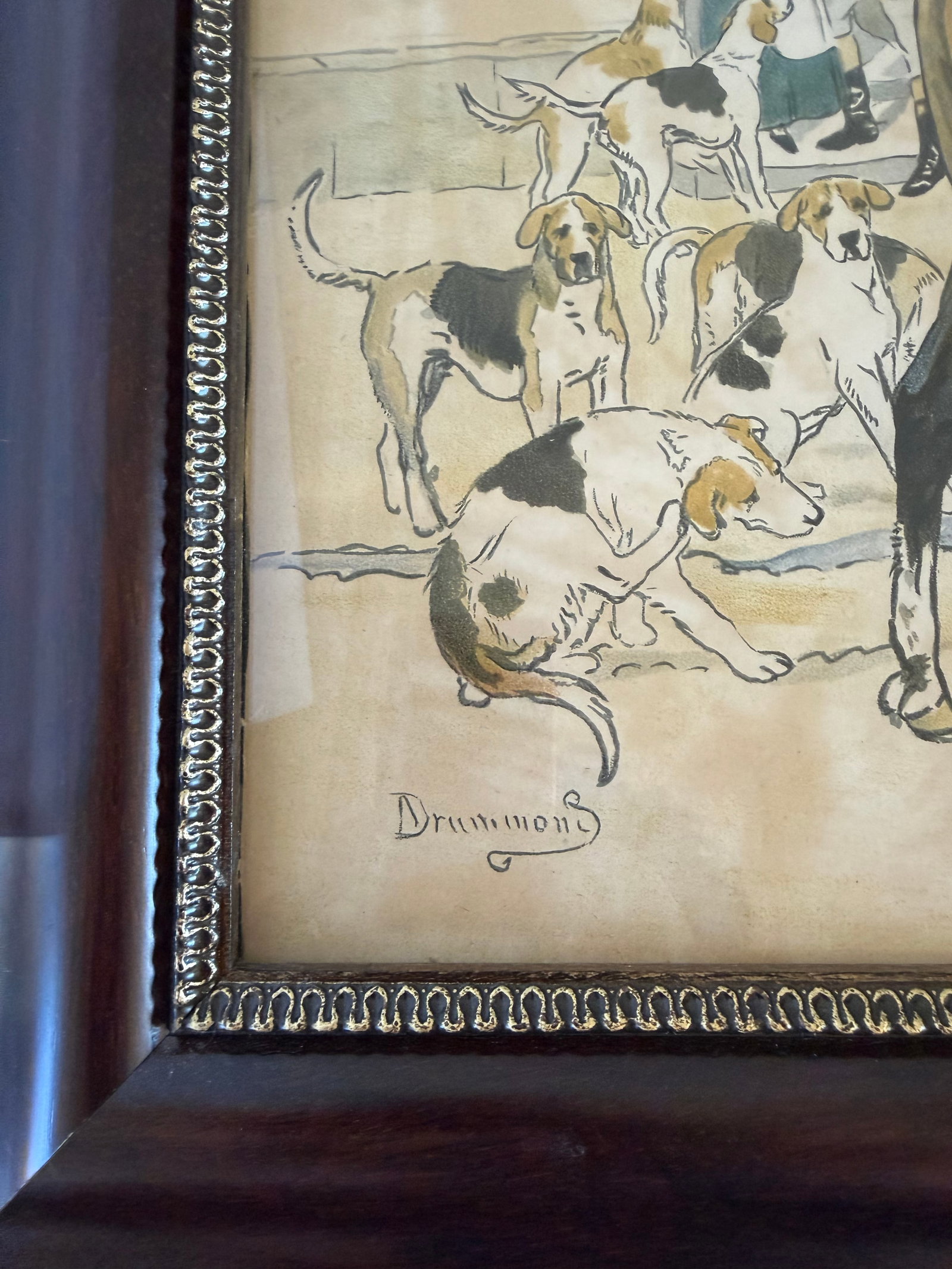 Pair of Framed Drummond Fox Hunt Scene Prints - 8