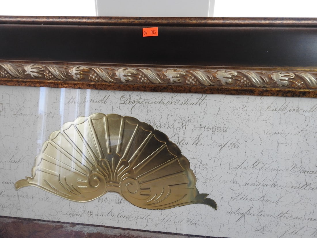 Neoclassical Framed Etching Reprint - 2