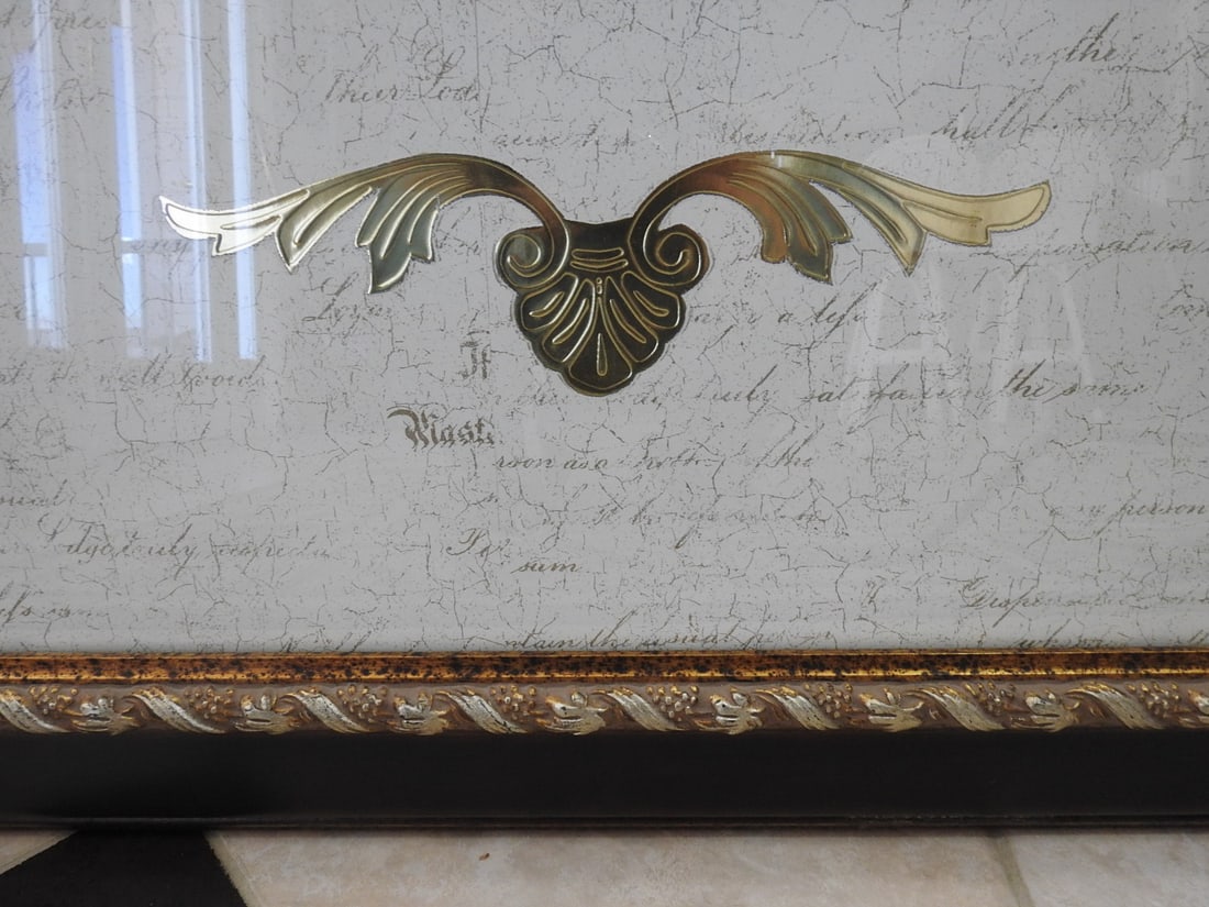 Neoclassical Framed Etching Reprint - 3