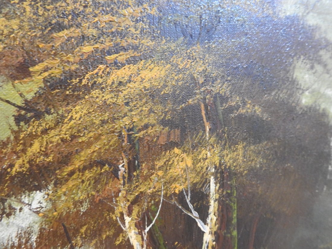 Framed Landscape Painting in Ornate Gilt Frame - 6