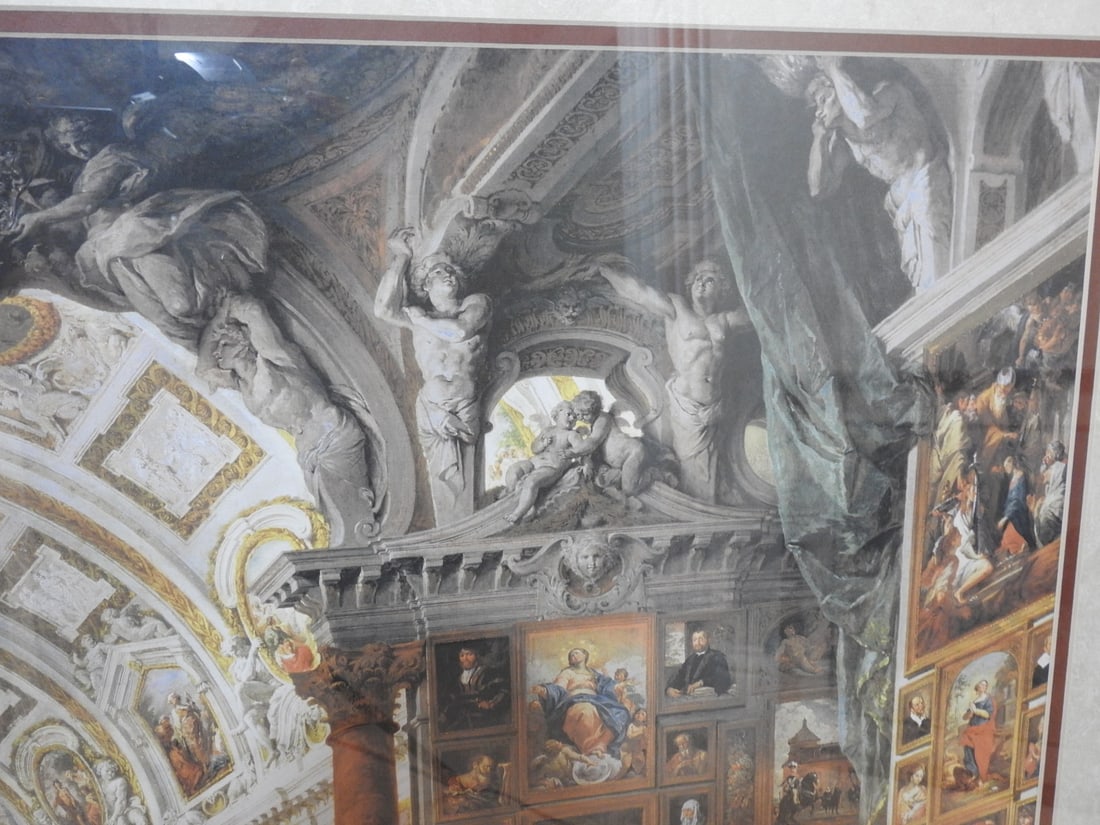 Giovanni Panini Gallery Interior Framed Reprint - 7
