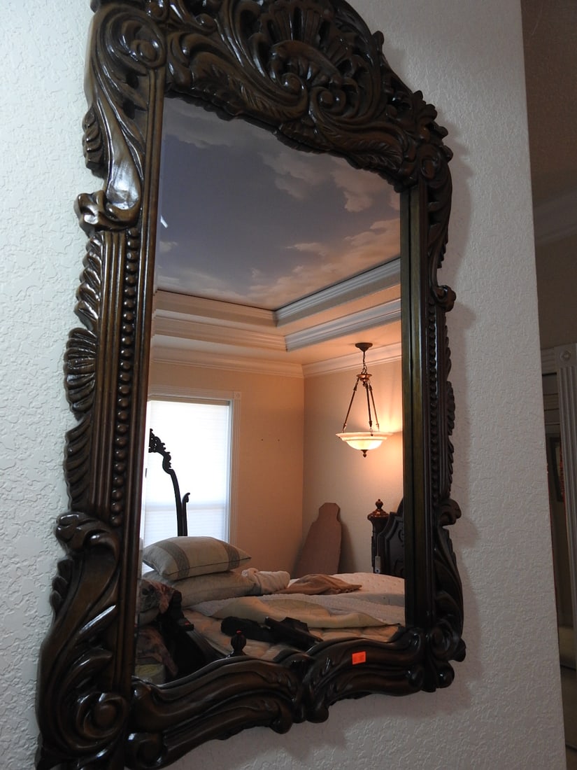 Rococo Style Mahogany Wall Mirror - 2
