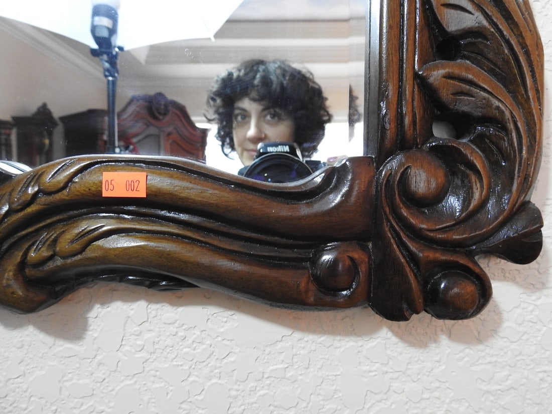 Rococo Style Mahogany Wall Mirror - 3