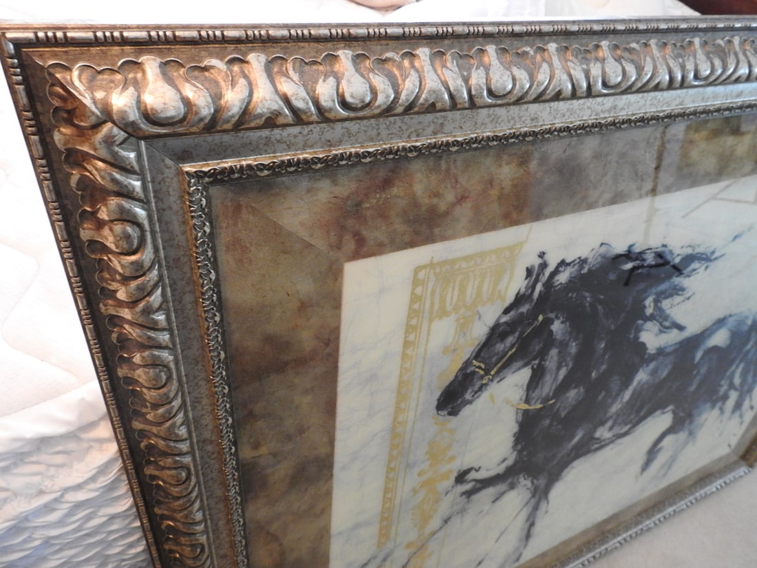 Lepa Zena Large Framed Horse Reprint - 4