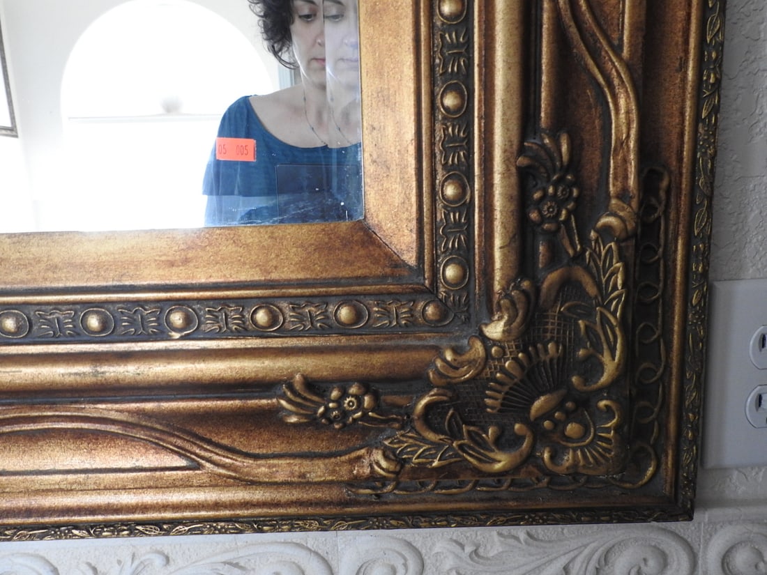 Baroque Rococo Style Large Wooden Wall Mirror - 2