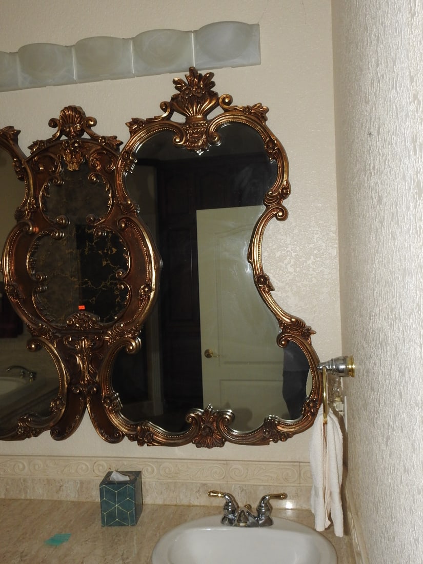Large French Rococo / Baroque Gilt Wall Mirror - 5