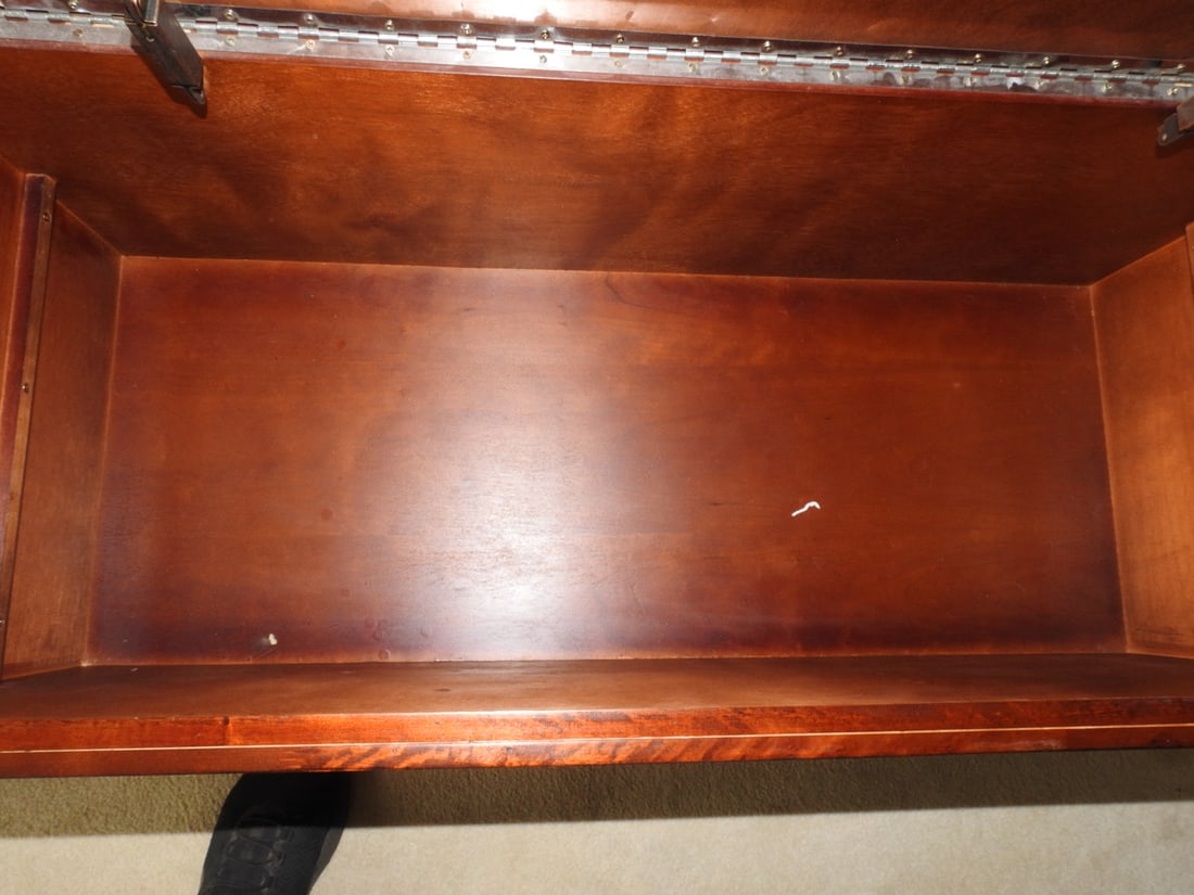 Carved Mahogany Storage Chest - 8