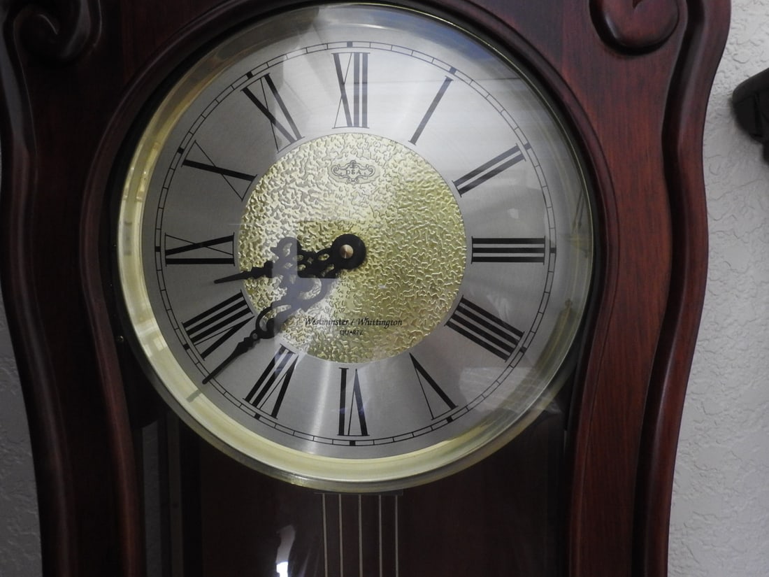 Vintage Cherry Finish Wall Clock - 3
