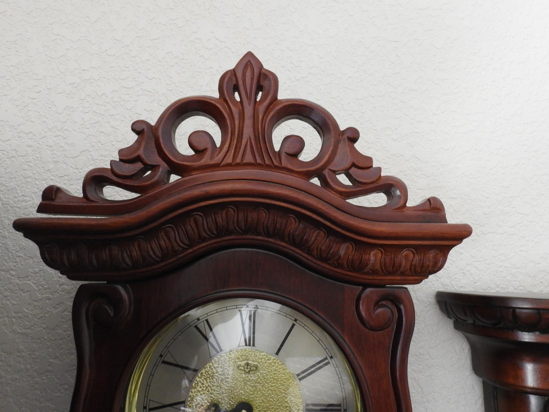 Vintage Cherry Finish Wall Clock - 4