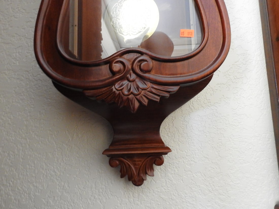 Vintage Cherry Finish Wall Clock - 5