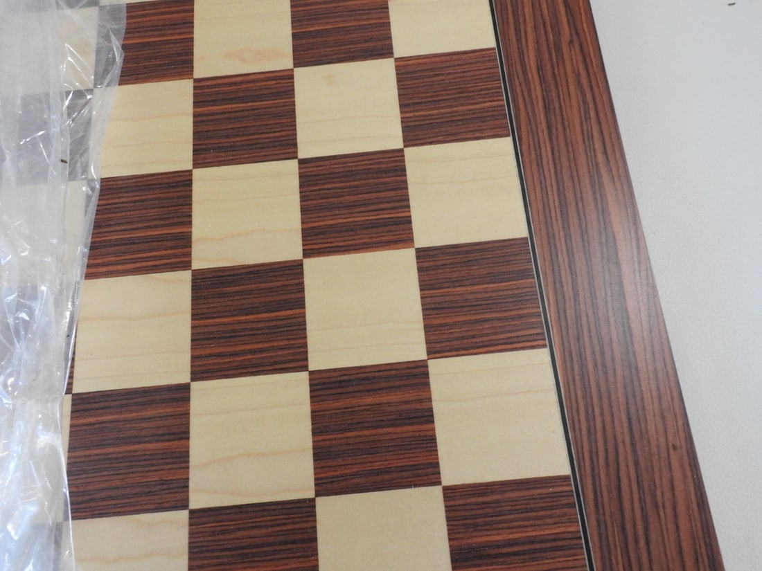 Large Inlaid Wood Chess Board in Box - 2
