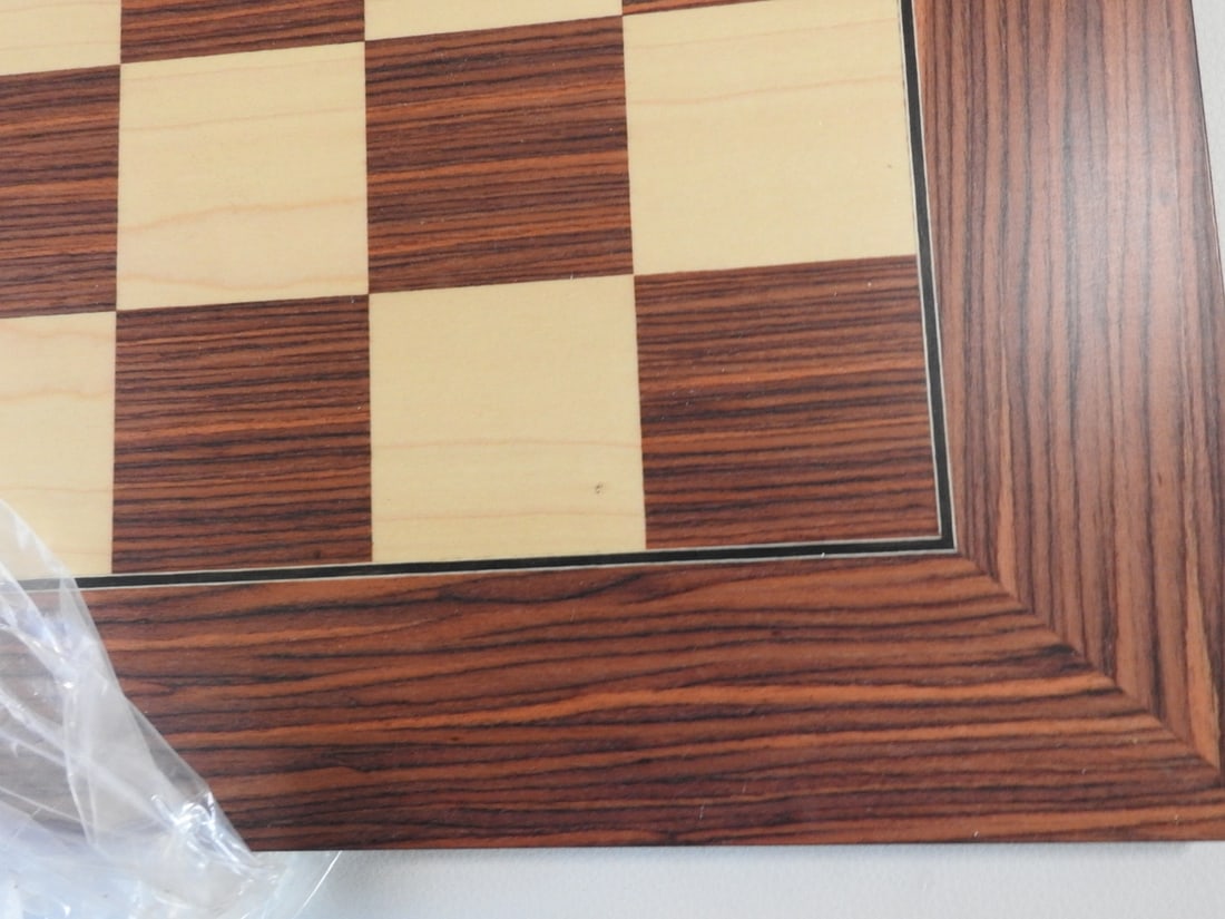 Large Inlaid Wood Chess Board in Box - 3