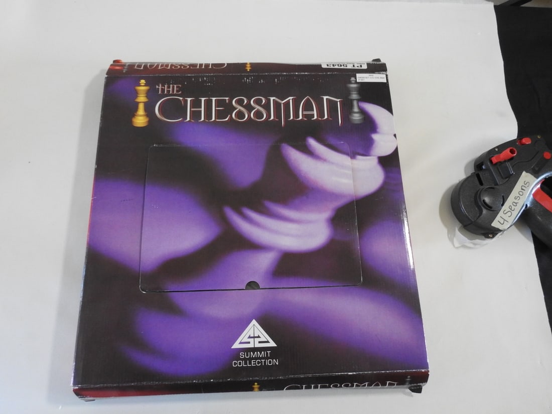 The Chessmates Painted Figural Chess Pieces Set: The Chessmates figural chess pieces set in original box, with painted hard resin playing pieces. Never used per notes; measured as a set. Approx. 3 x 18.75 x 18.75 in.