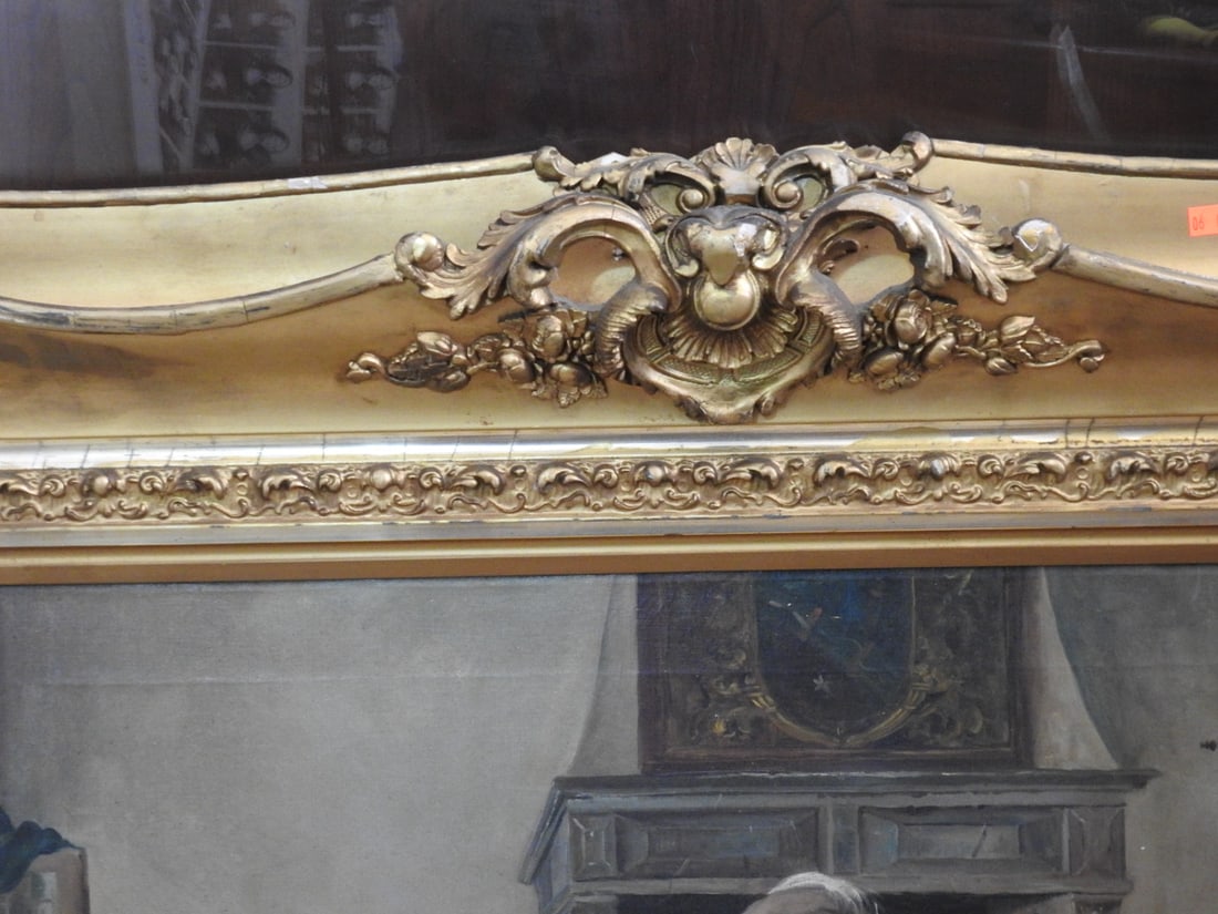 The Three Musketeers Oil on Canvas in Ornate Frame - 4