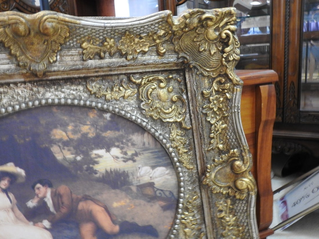 Lovers in the Park Ornate Framed Reprint - 3