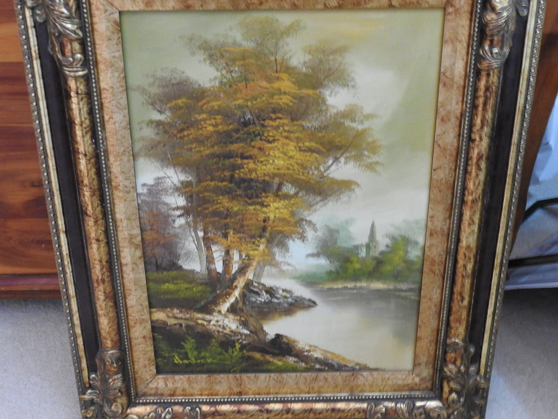 Framed Landscape Oil on Canvas - 2