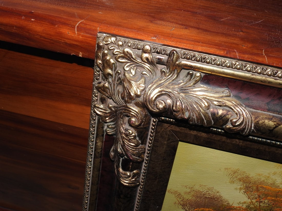 Framed Landscape Oil on Canvas - 3