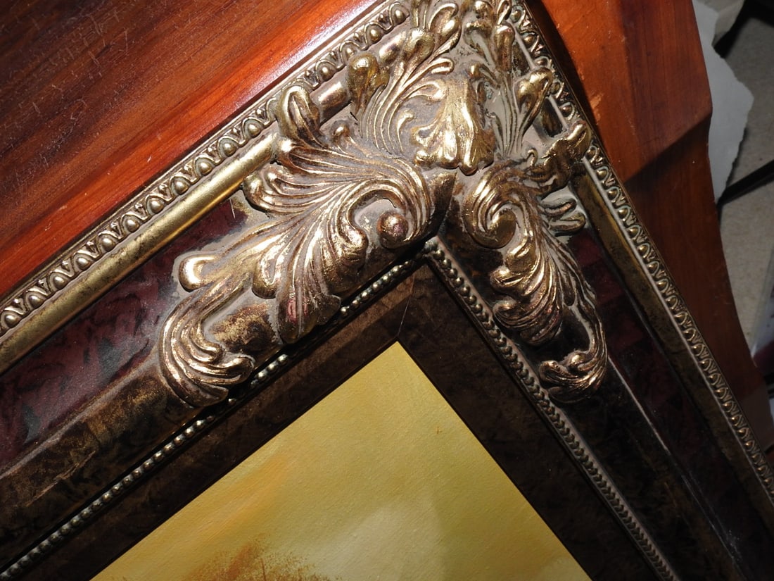 Framed Landscape Oil on Canvas - 4