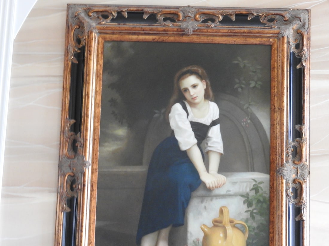 Orphan by the Fountain Framed Oil on Canvas - 2