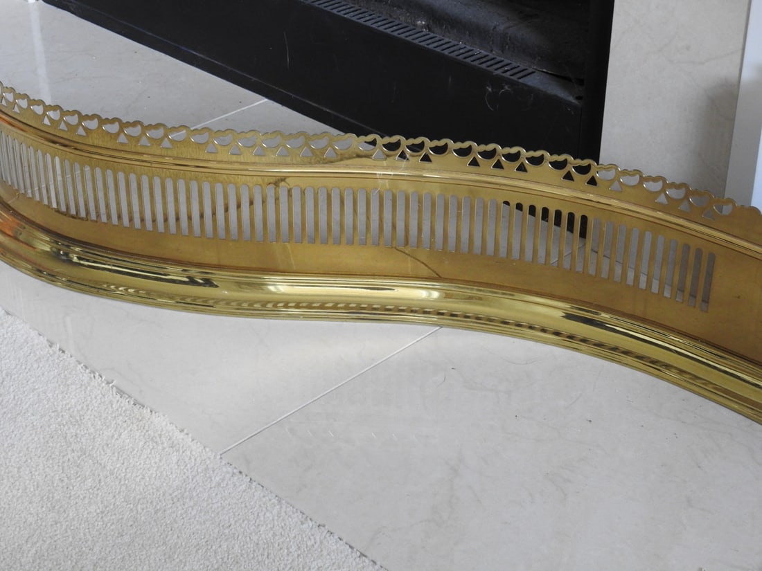 Brass Fireplace Fender by Colonial Williamsburg / VA Metalcrafters - 2