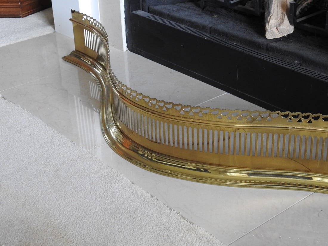Brass Fireplace Fender by Colonial Williamsburg / VA Metalcrafters - 3