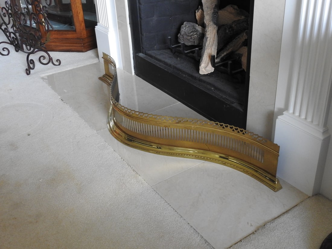 Brass Fireplace Fender by Colonial Williamsburg / VA Metalcrafters - 4